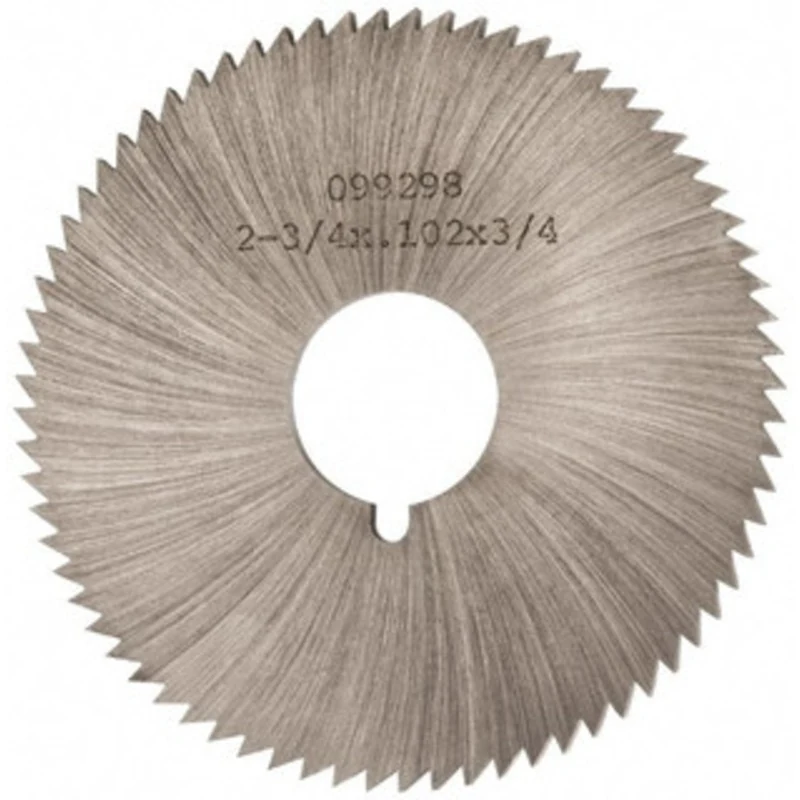 Made in USA 2-3/4 x 0.102, 3/4 Arbor, 72-Tooth High Speed Steel Slitting & Slotting Saw Uncoated, RH Cut, Straight Te...